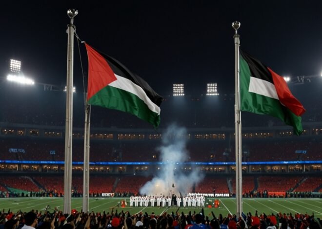 Super Bowl Halftime Show Sparks Controversy With Gaza And Sudan Flags